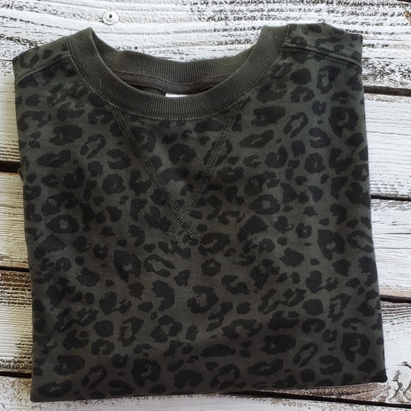 green leopard sweatshirt